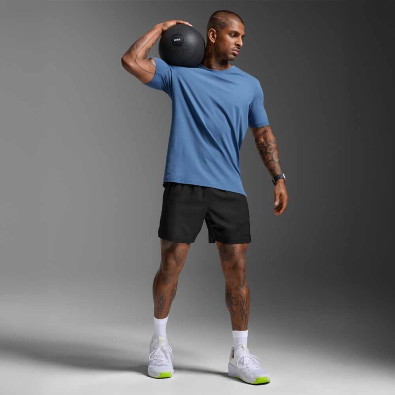 Polo Training Motion Cotton Flex Tee Hombre Indigo/indigo