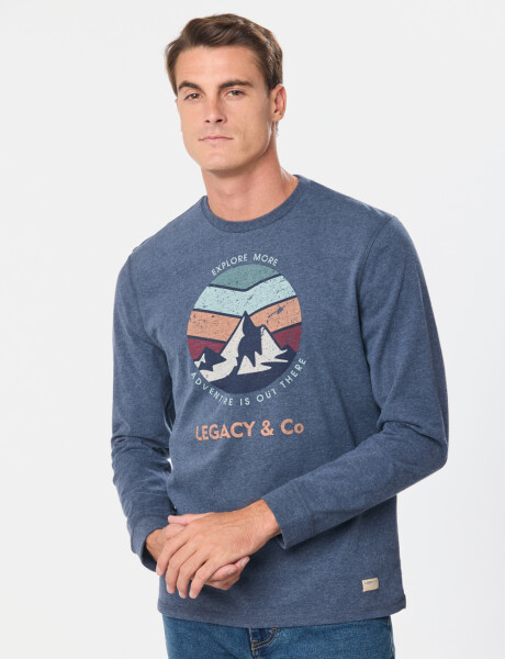 REMERA ESTAMPADA Azul