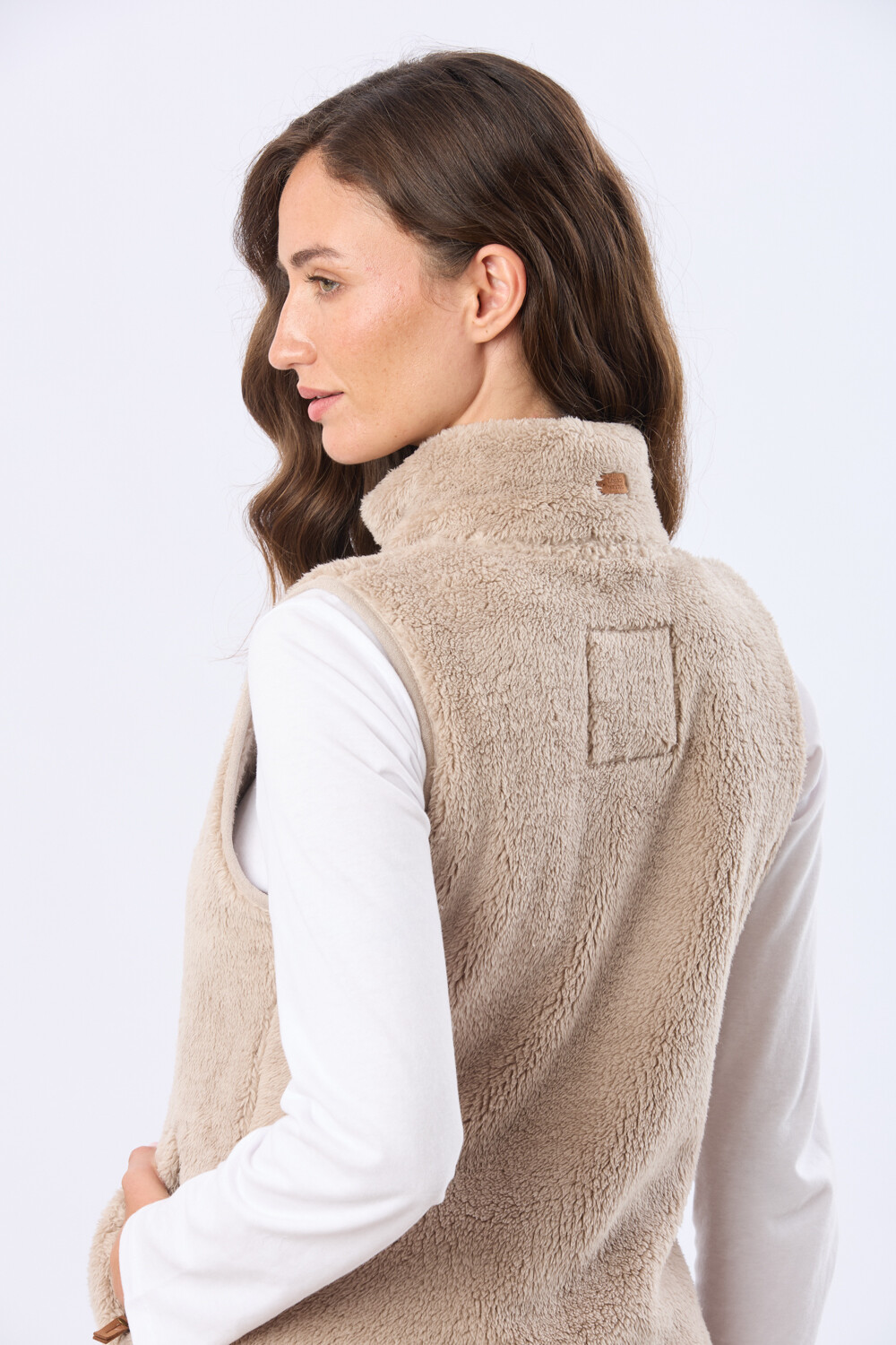 CHALECO SHERPA SUAVE Beige