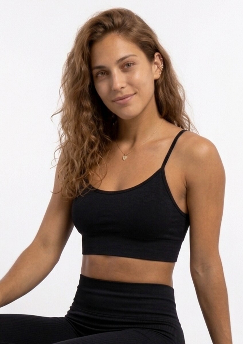 Top Microfibra Fitness - Negro 