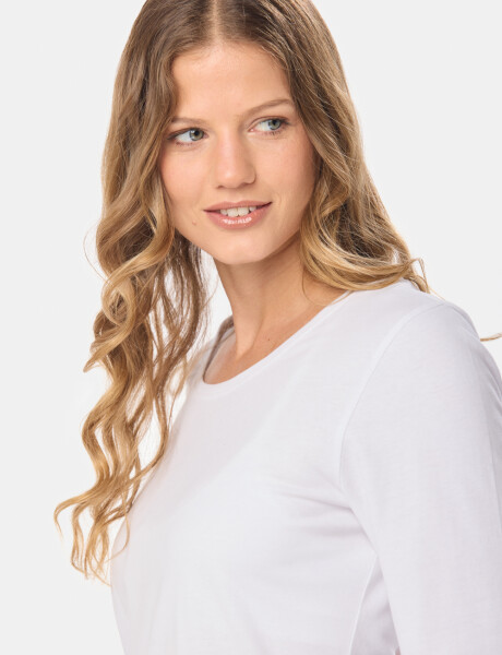 REMERA LISA MANGA LARGA Blanco
