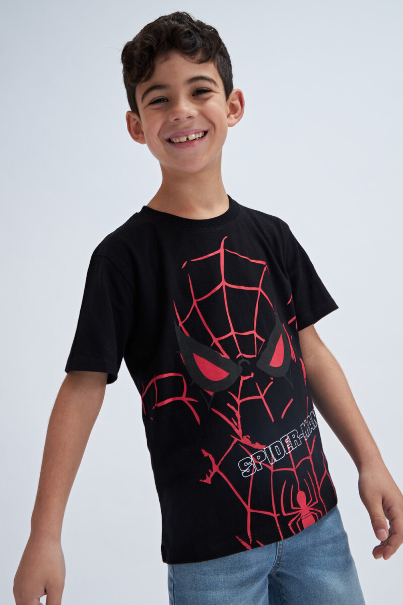 Camiseta manga corta Spiderman Marvel- Negro