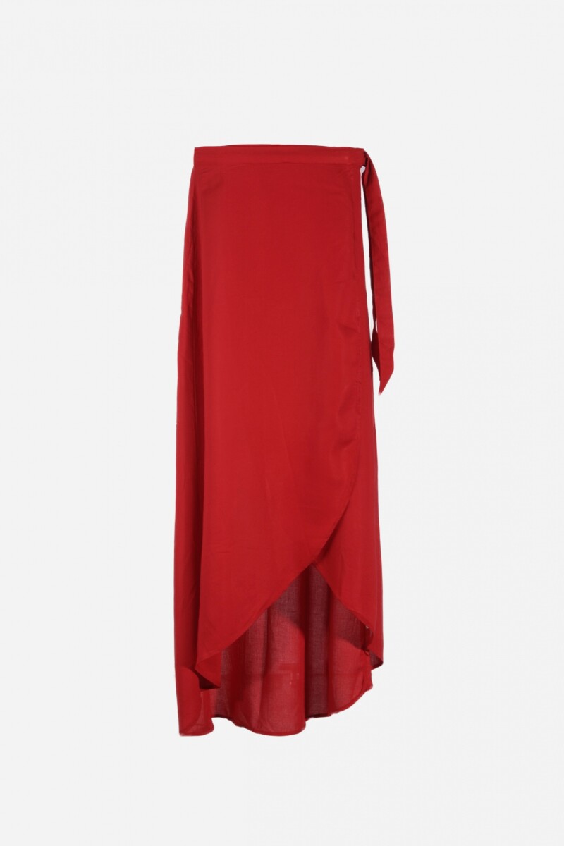 Falda larga cruzada ROJO