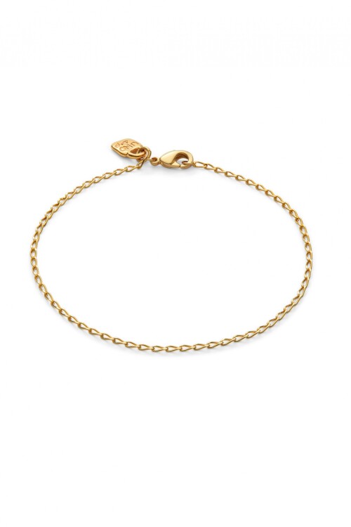 PULSERA CON ESLABONES OBALADOS BAÑADA EN ORO 18K Pulsera