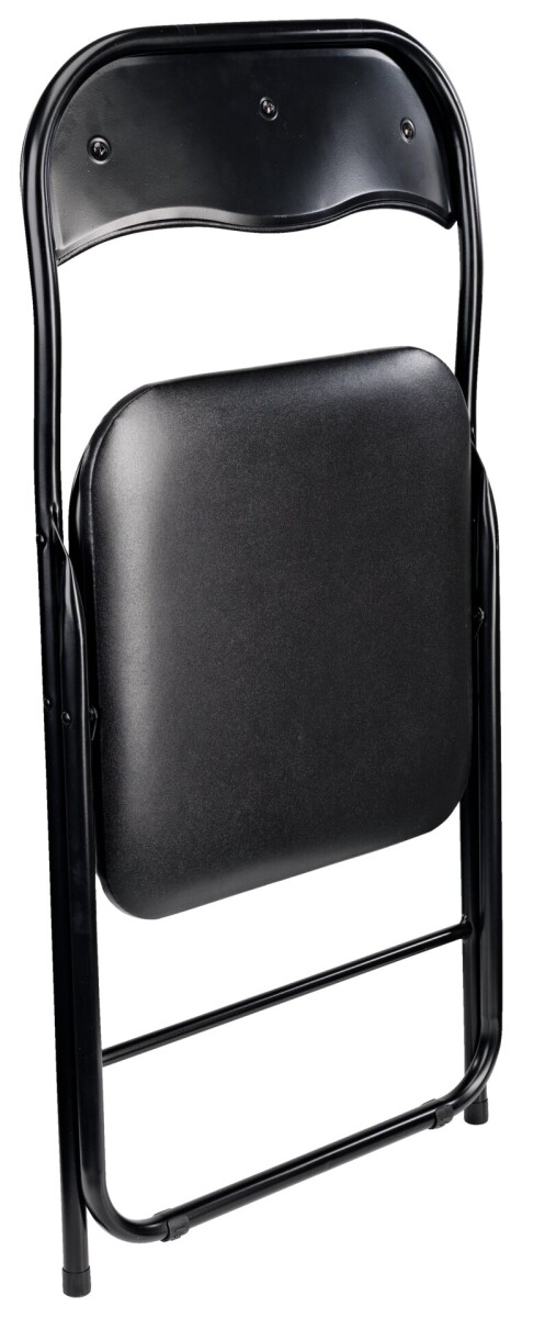 Silla plegable VIUF polipiel/acero negro 