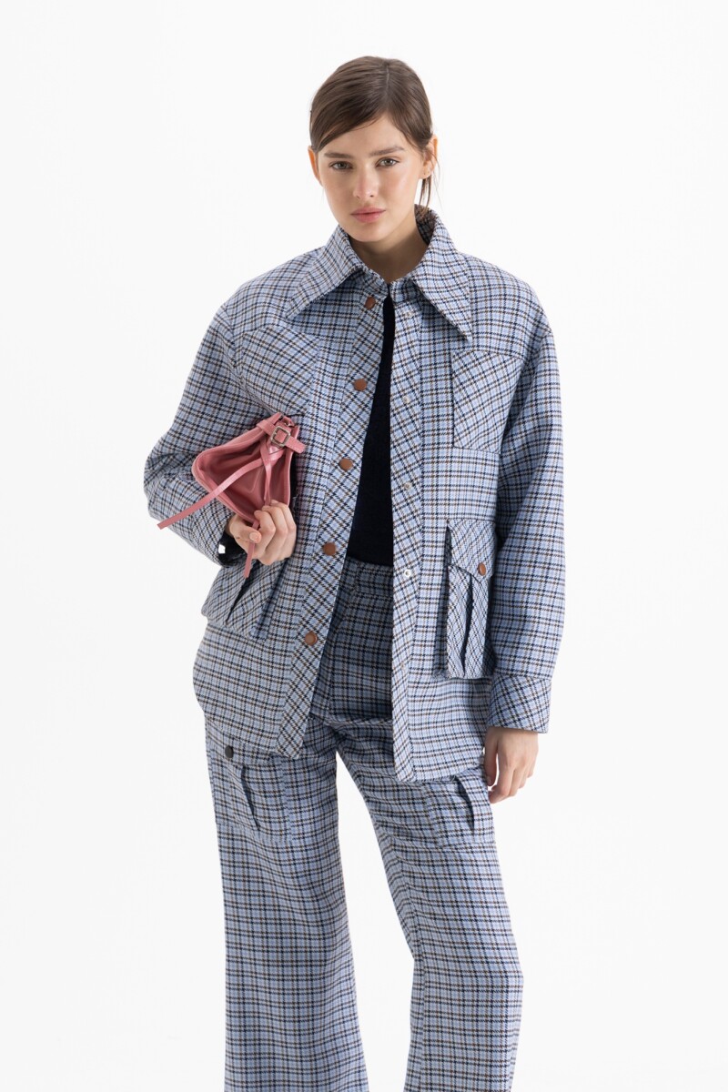 CHAQUETA LUNA Celeste