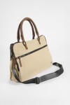 Briefcase para laptop con correa beige