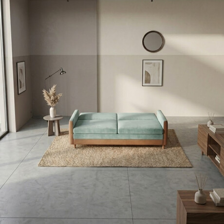 SOFÁ SILLÓN CAMA AUDAX 2 CUERPOS verde
