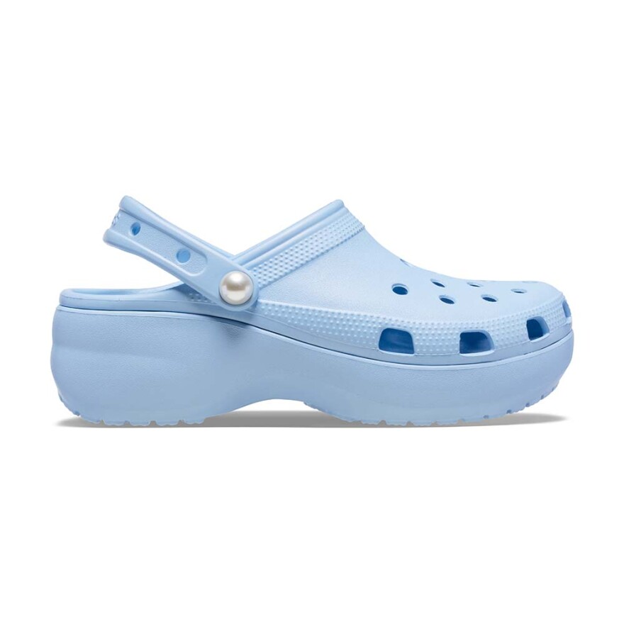 Classic Platform Pearl Clog W Blue Calcite