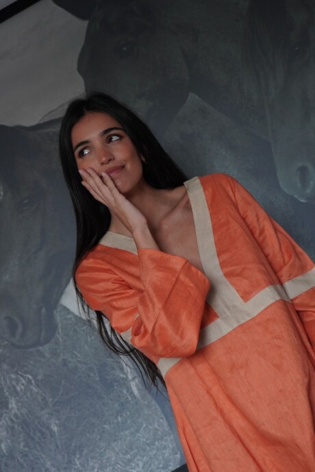 Summer Office Dress Naranja