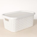 CAJA ORGANIZADORA SIMIL RATTAN 7 LITROS BLANCO Blanco