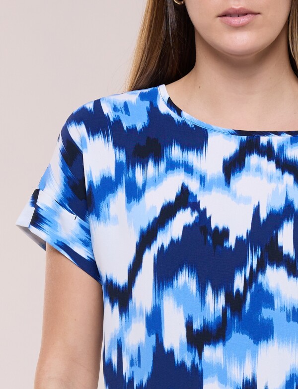 Blusa Holgada Printed AZUL/MULTI