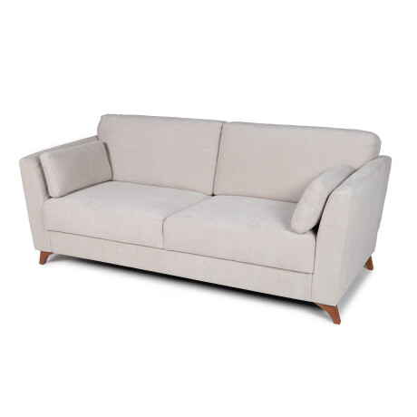Sofá Capri - Tela Microfibra - 3 cuerpos Kruger 02-152 (Beige)