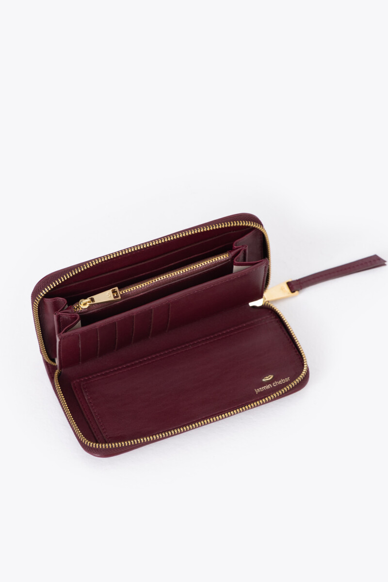 MAXI BILLETERA LIPSTICK Bordo