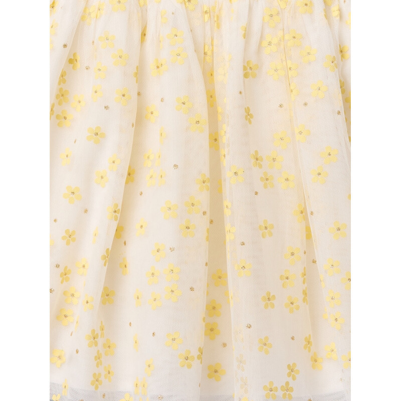 SS RIB 2 TULLE DRESS NEW OFF WHITE