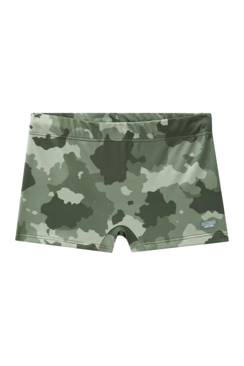 Bañador Infantil Estampado Militar - Verde Bañador Infantil Estampado Militar - Verde