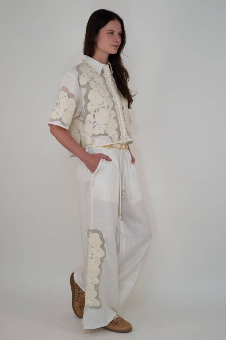 Pantalon Wild Flower White Pantalon Wild Flower White