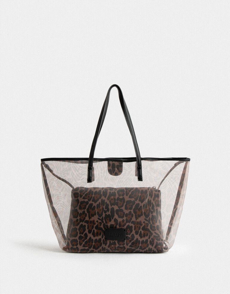 Shopper Shopper De Rejilla - Estampado Animal Print