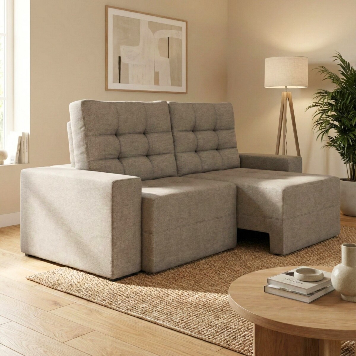 Sillón Cama Reclier Pequim 2 Cuerpos - Extensible - Marrón 