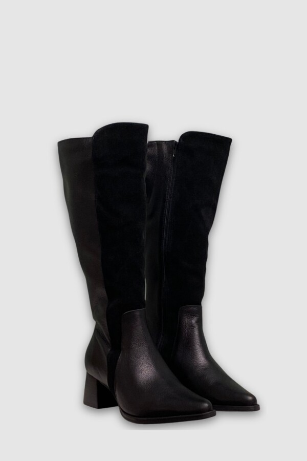 Bota caña alta Emilia Negro