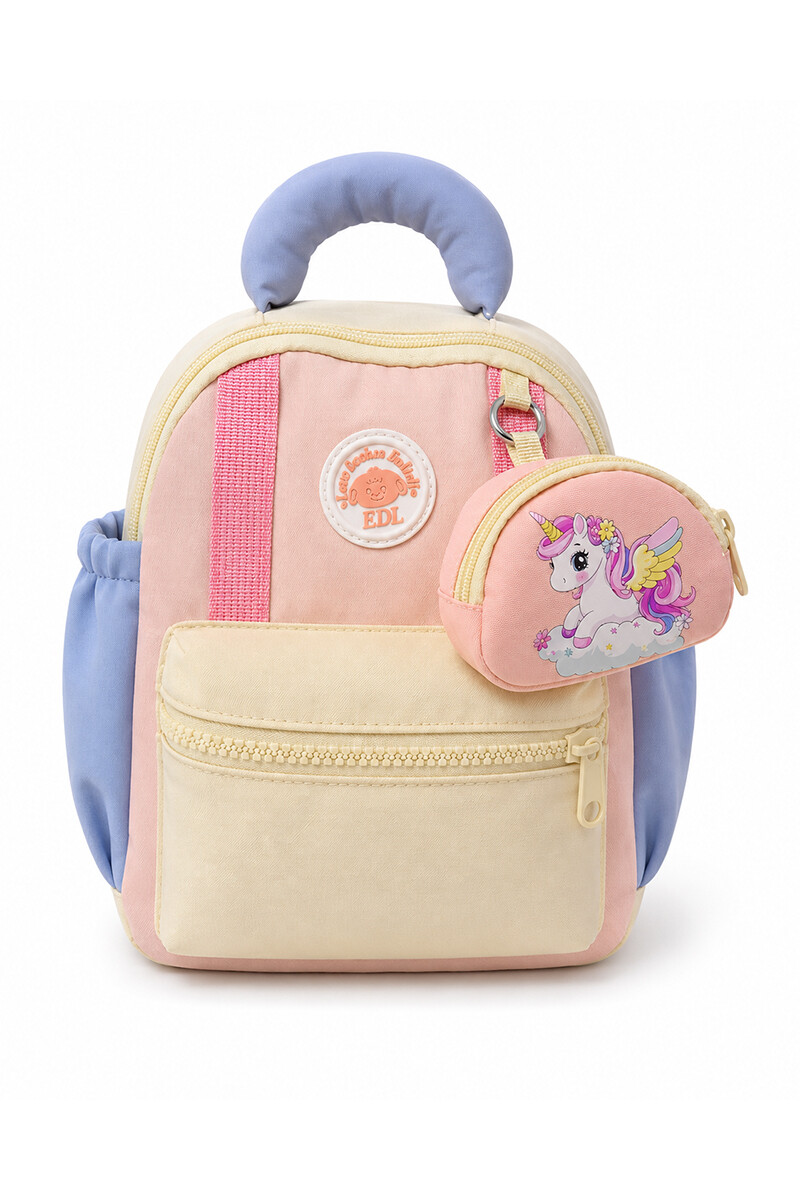 Mochila infantil con monedero - Rosa 