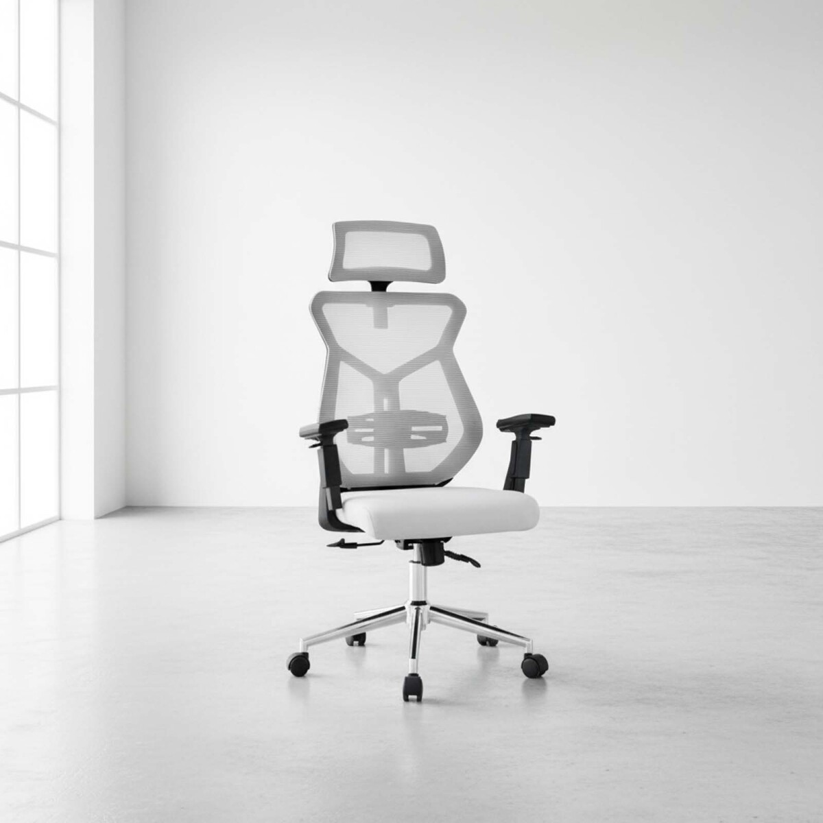 ASIENTO DE OFICINA - MALLA GRIS HY1029 