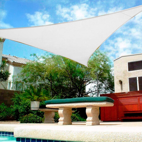 Lona Toldo Vela Triangular Filtro Uv 3,6m Sombra Blanco