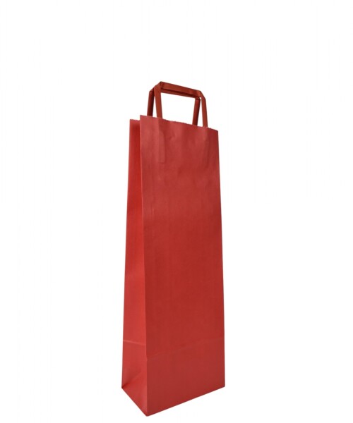 Bolsa lisa acuario 14x08x40 cm, para botella ROJO