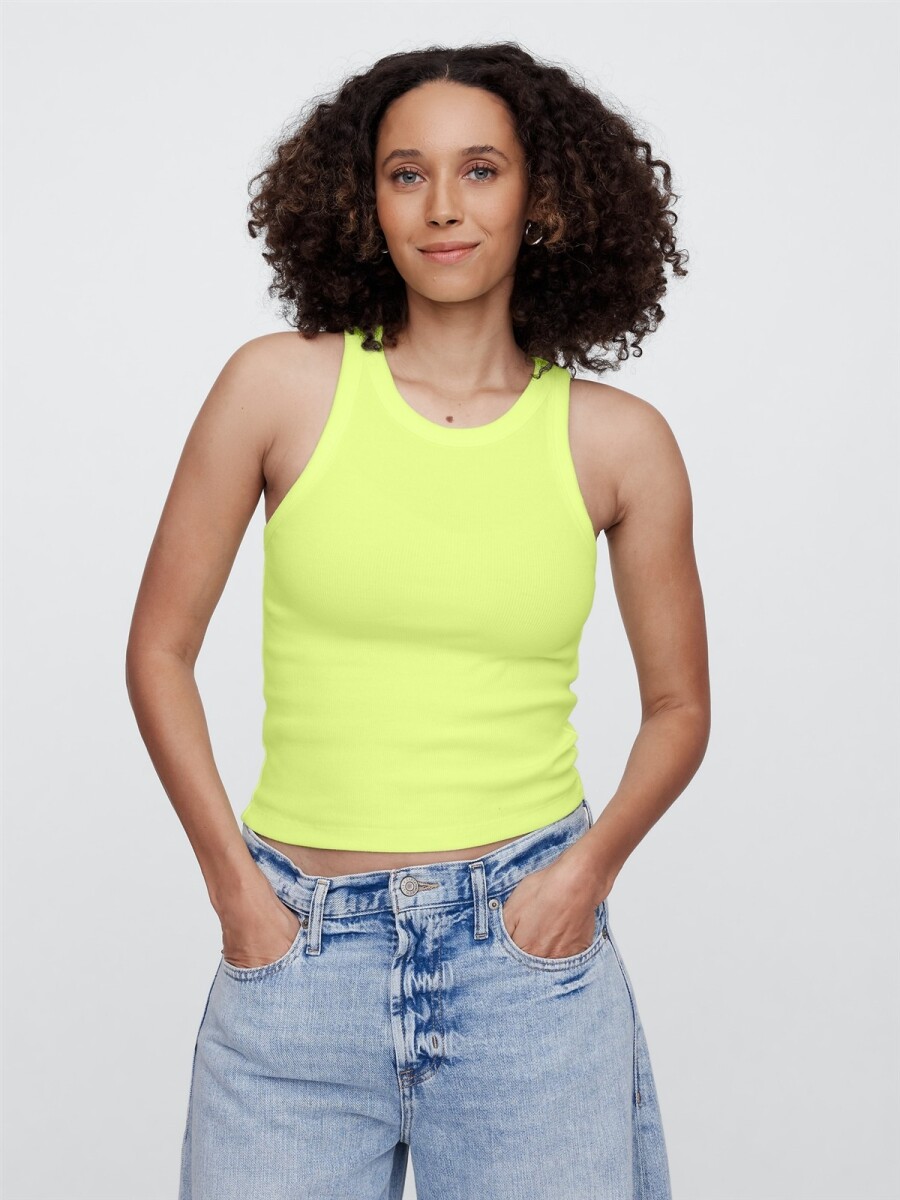Musculosa Crop Mujer - Radioactive Neon Cottn 