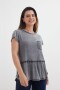Remera peplum GRIS
