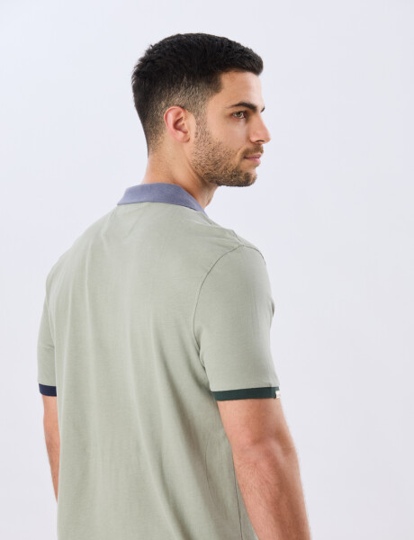 REMERA POLO LISA JERSEY Pistacho