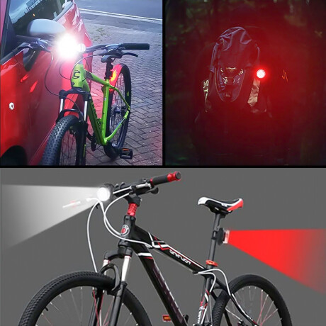 Kit Luces Led Bicicleta Running Delantera Trasera Usb Multicolor