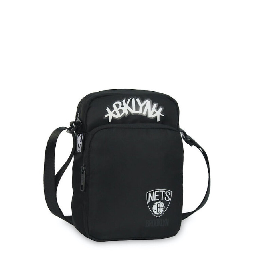 Cartera NBA Morral Nets Negro - Blanco