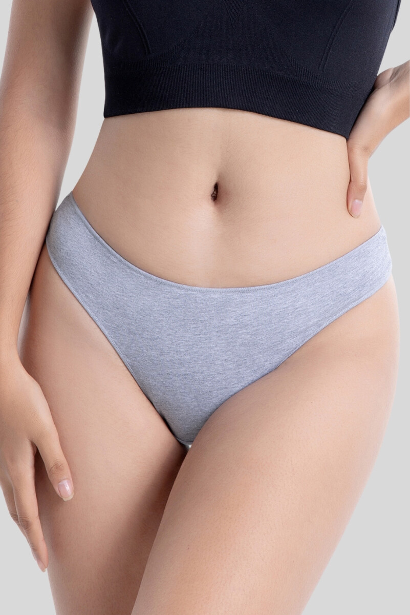 BIKINI BASICA ALGODÓN - GRIS 