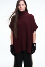 CHALECO PONCHO Bordo