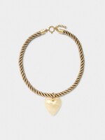 Collar Corto Con Corazón beige