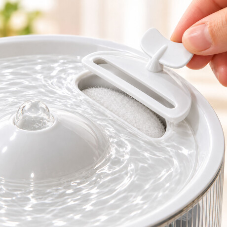 Fuente Bebedero Ballena Para Mascotas 1,5L USB 5V Blanco