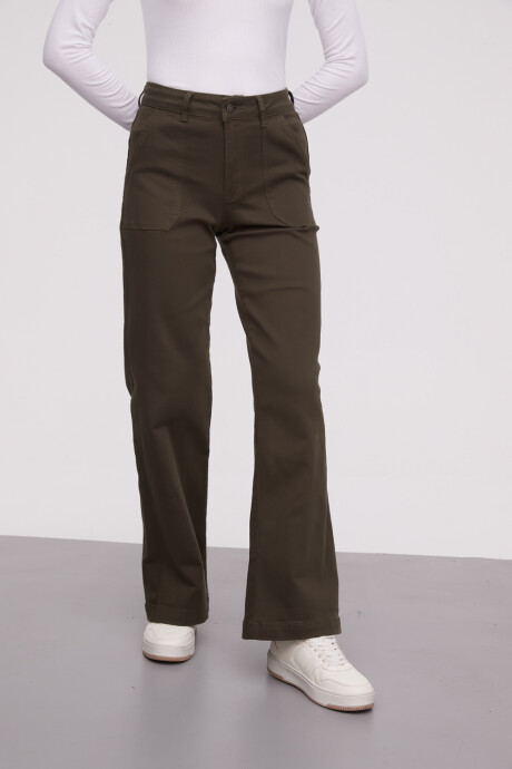 Pantalon Ergu Verde Oliva Oscuro