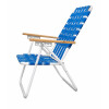 REPOSERA 20001 EPOXI AZUL Y BLANCO PLEGABLE POS.MADERA 5 POSICIONES CAÑO1" Reposera 20001 Epoxi Azul Y Blanco Plegable Pos.madera 5 Posiciones Caño1"