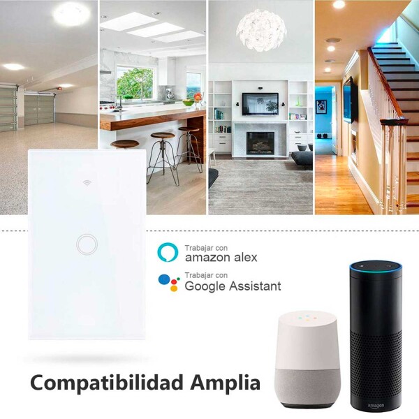 Interruptor Tactil De Pared 1 Ch Zigbee3.0 Moes Interruptor Tactil de Pared 1 CH Zigbee3