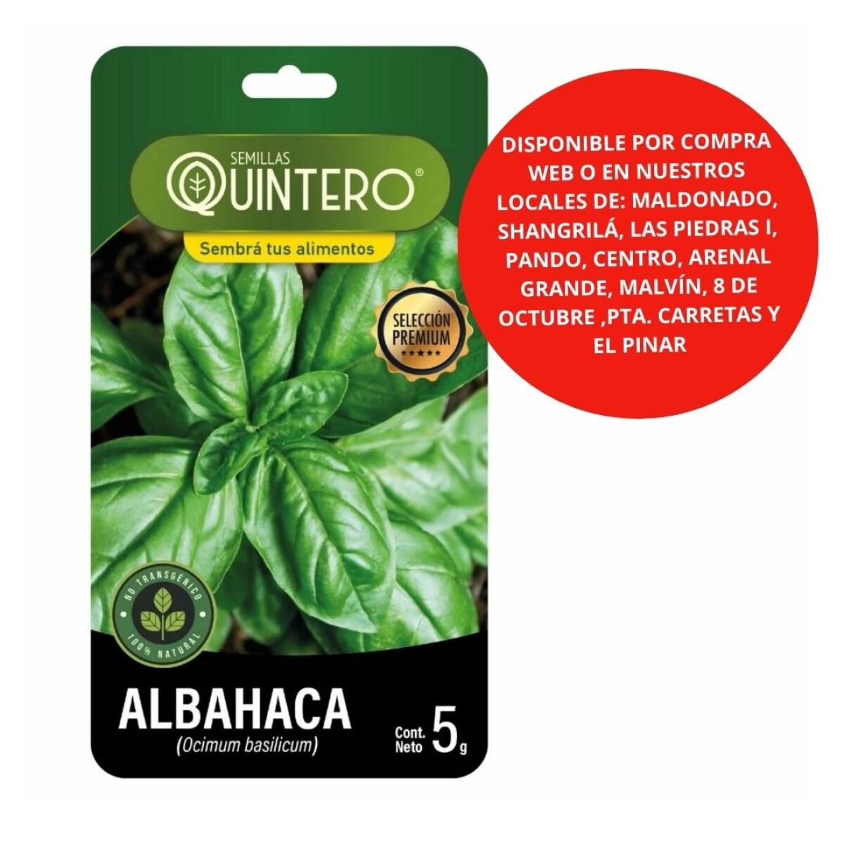 Semillas - Albahaca x 5g 