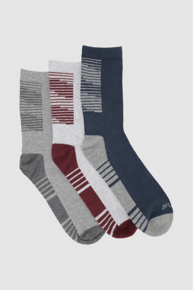 Pack x3 medias media caña con diseño - Variante 29 