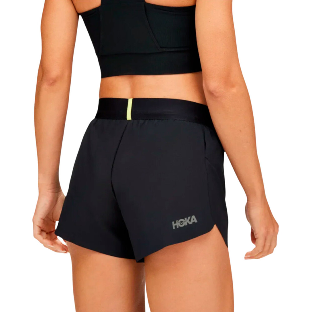 Hoka Race day split Short para mujer - Negro Negro