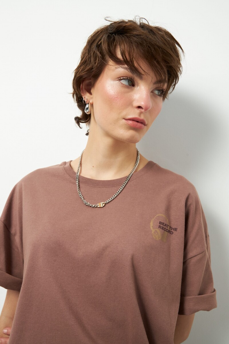 REMERA DRUMS Marron