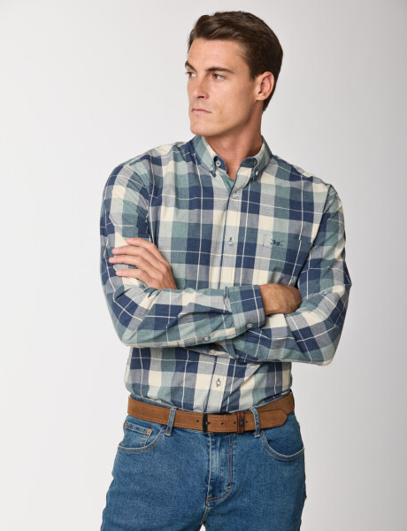 CAMISA CUADROS Beige