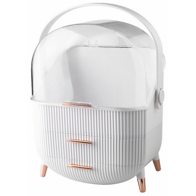 Organizador De Cosméticos Y Maquillaje Retro Blanco - Valentín Morena