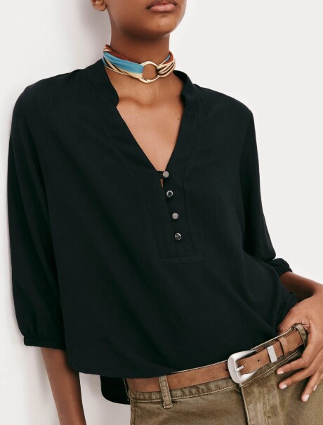BLUSA MANGA 7/8 NEGRO