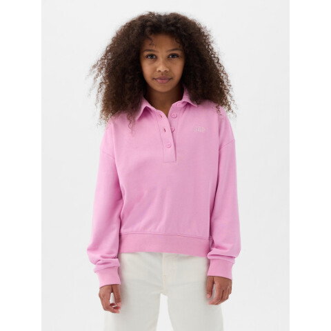 FRCH MB ELV LOGO POLO SUGAR PINK