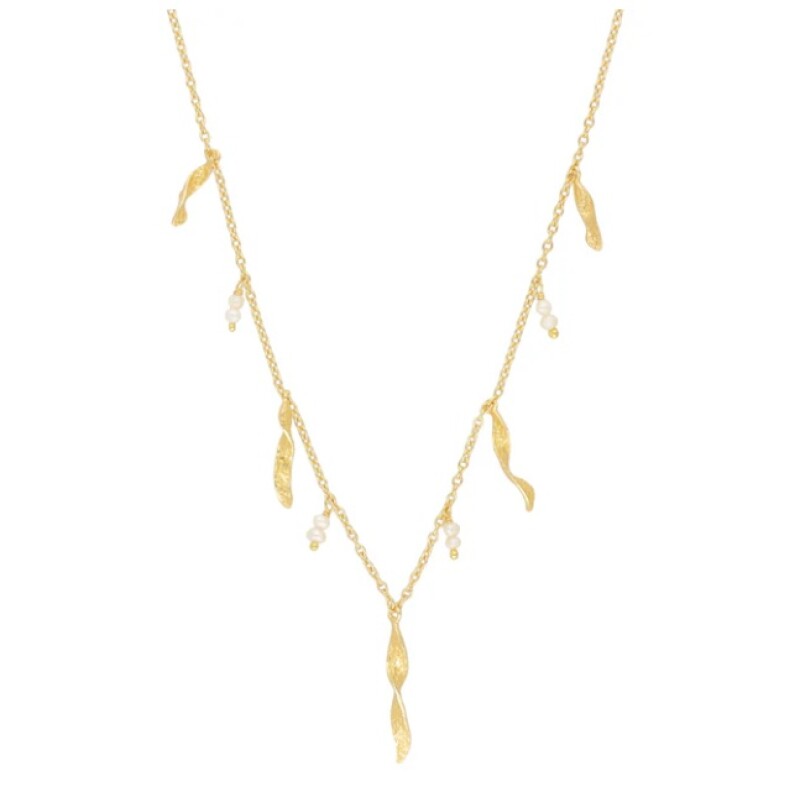 Cadena Indriya-Plata rodinada micra oro 18k-Perlas barrocas-CD2013 - Adulto - Conpiedra