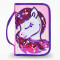 Cartuchera Footy Unicornio Relieve Rosado - Negro
